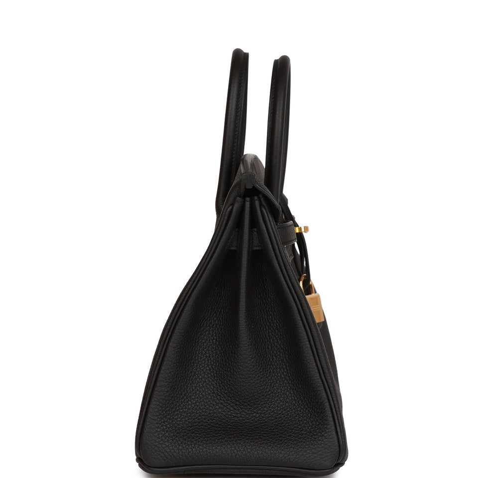 Hermes Birkin 25 Black Togo Gold Hardware