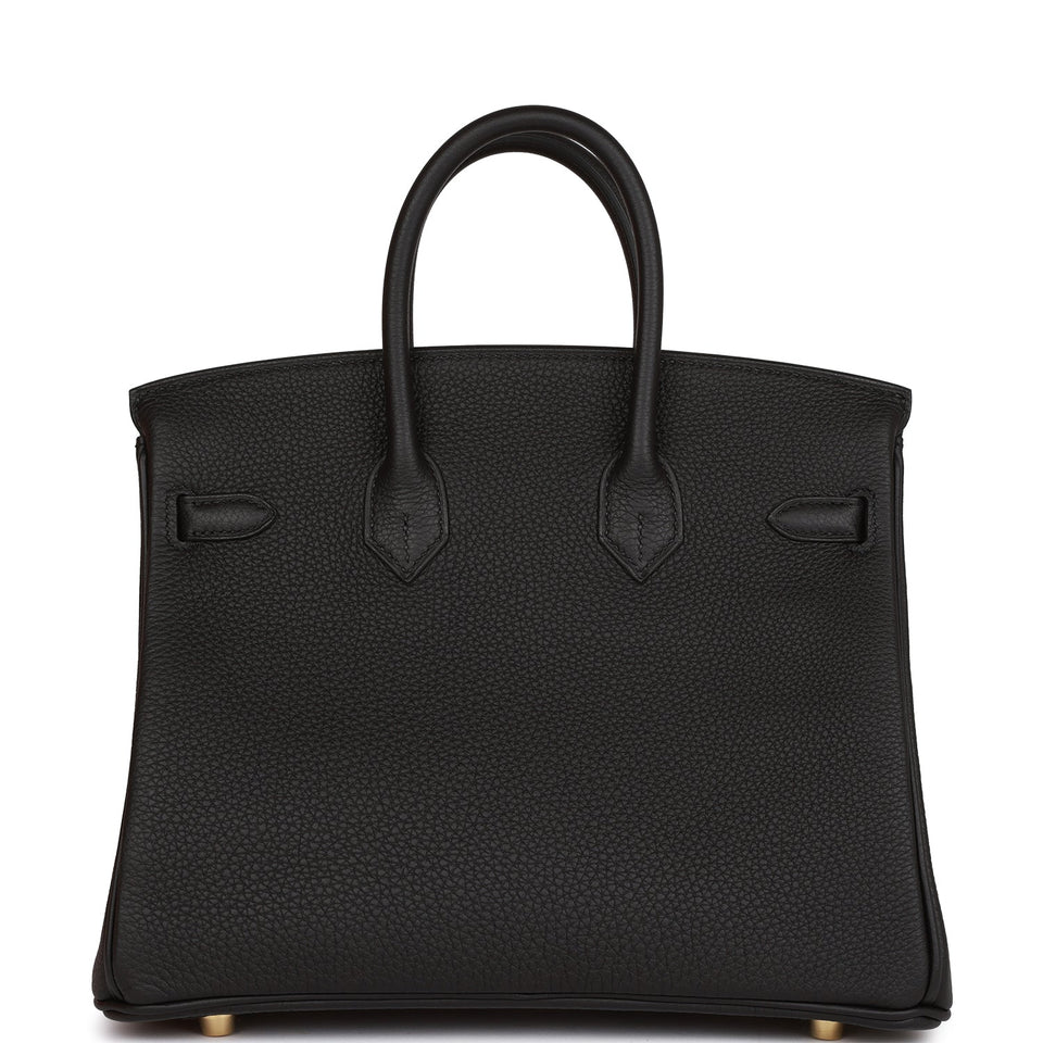 Hermes Birkin 25 Black Togo Gold Hardware