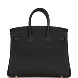 Hermes Birkin 25 Black Togo Gold Hardware