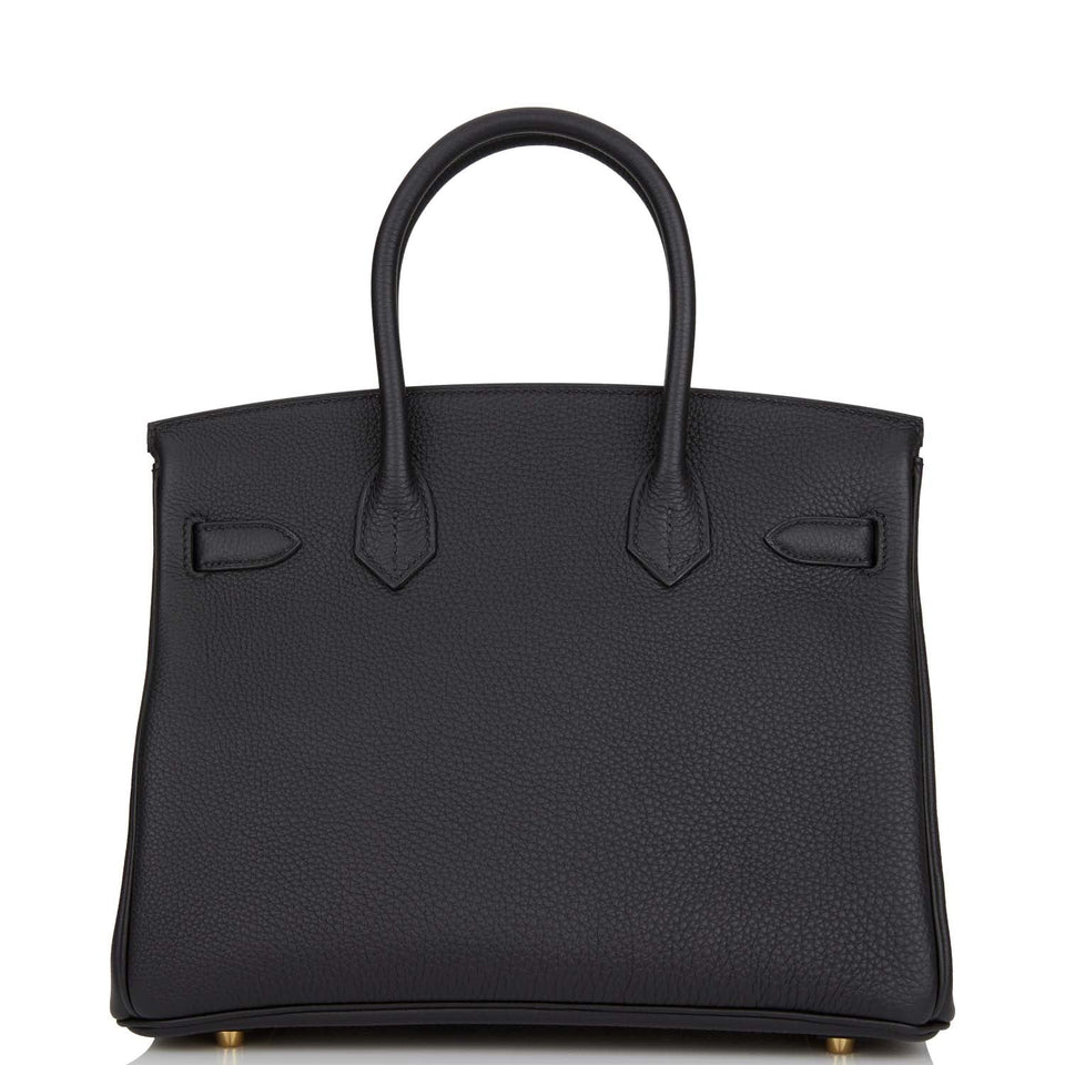 Hermes Birkin 30 Black Togo Gold Hardware