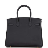Hermes Birkin 30 Black Togo Gold Hardware