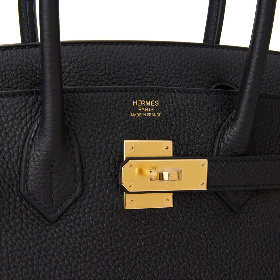 Hermes Birkin 30 Black Togo Gold Hardware