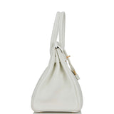 Hermes Birkin 30 White Clemence Gold Hardware
