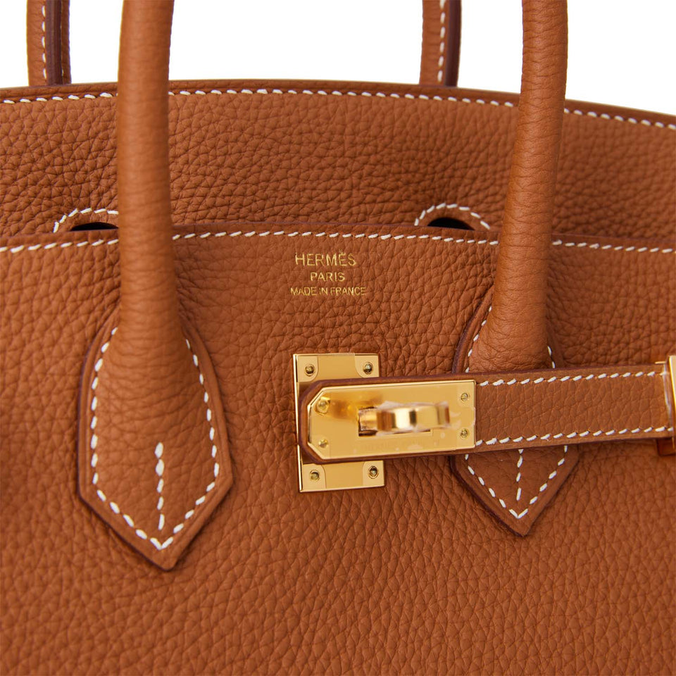 Hermes Birkin 25 Gold Togo Gold Hardware