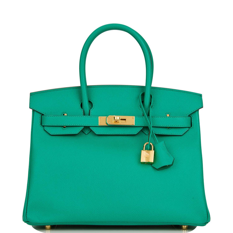 Hermes Birkin 30 Vert Jade Epsom Gold Hardware