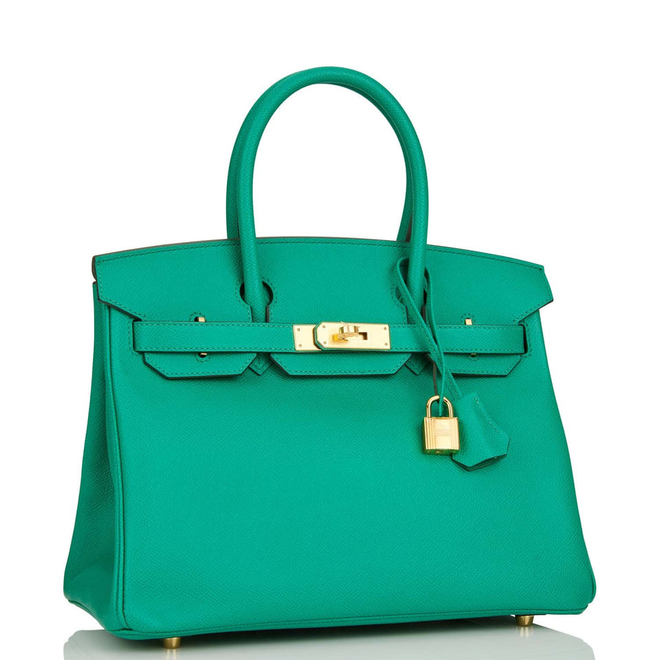 Hermes Birkin 30 Vert Jade Epsom Gold Hardware