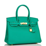 Hermes Birkin 30 Vert Jade Epsom Gold Hardware