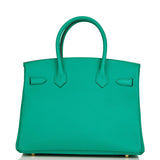 Hermes Birkin 30 Vert Jade Epsom Gold Hardware
