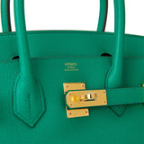 Hermes Birkin 30 Vert Jade Epsom Gold Hardware