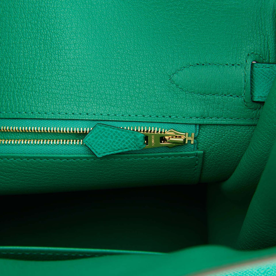 Hermes Birkin 30 Vert Jade Epsom Gold Hardware