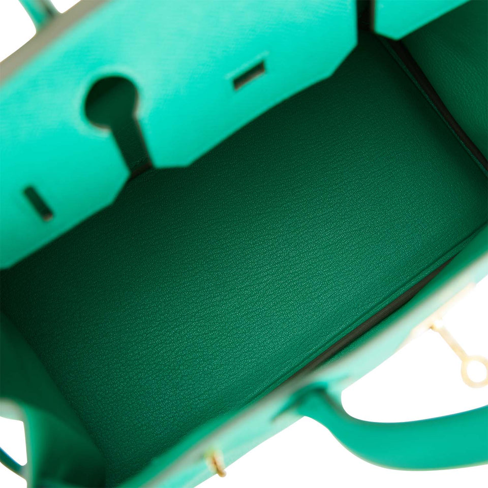 Hermes Birkin 30 Vert Jade Epsom Gold Hardware