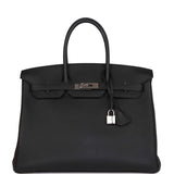 Hermes Birkin 35 Black Togo Palladium Hardware