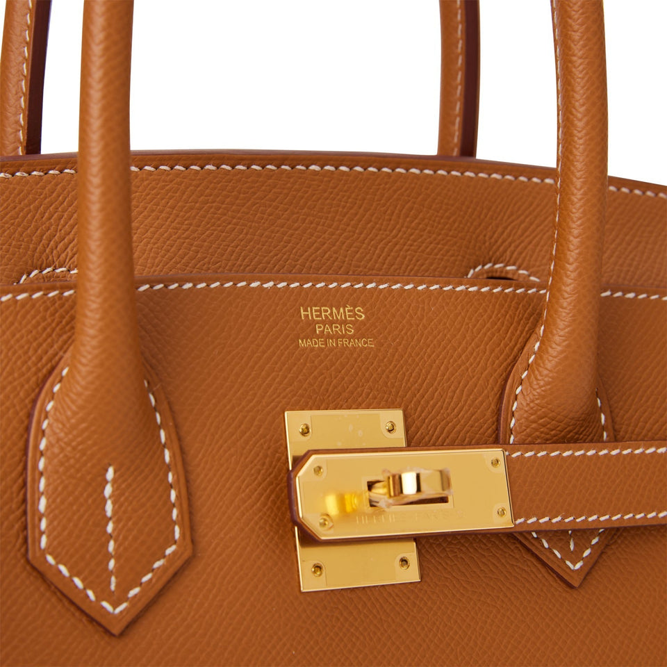 Hermes Birkin Sellier 30 Gold Epsom Gold Hardware