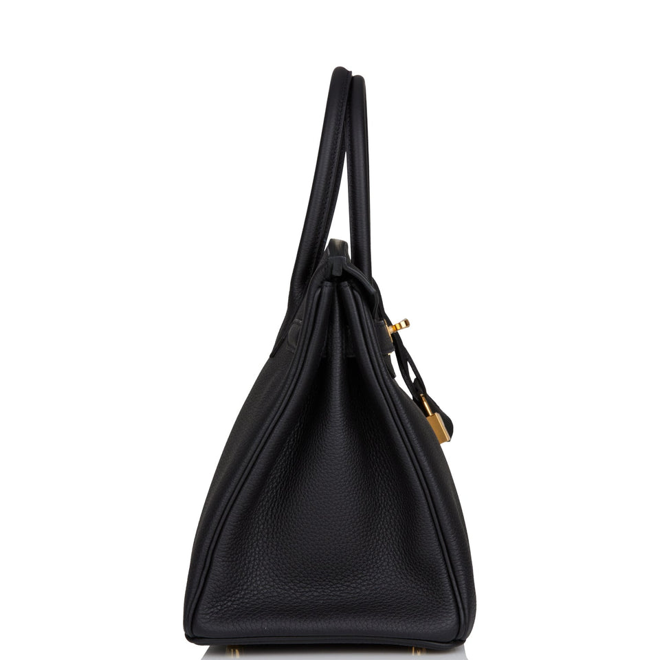 Hermes Birkin 30 Black Togo Gold Hardware