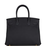 Hermes Birkin 30 Black Togo Gold Hardware