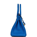 Hermes Birkin 30 Bleu France Togo Gold Hardware
