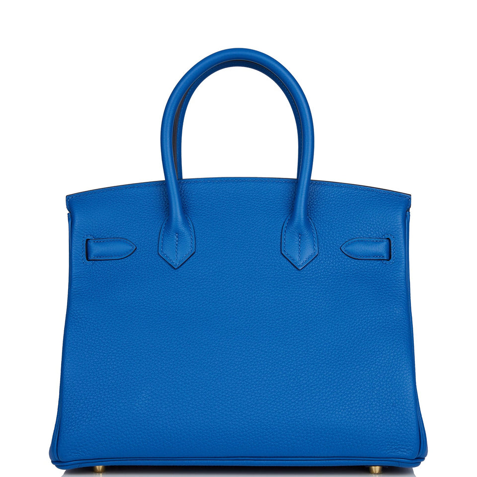 Hermes Birkin 30 Bleu France Togo Gold Hardware