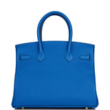 Hermes Birkin 30 Bleu France Togo Gold Hardware