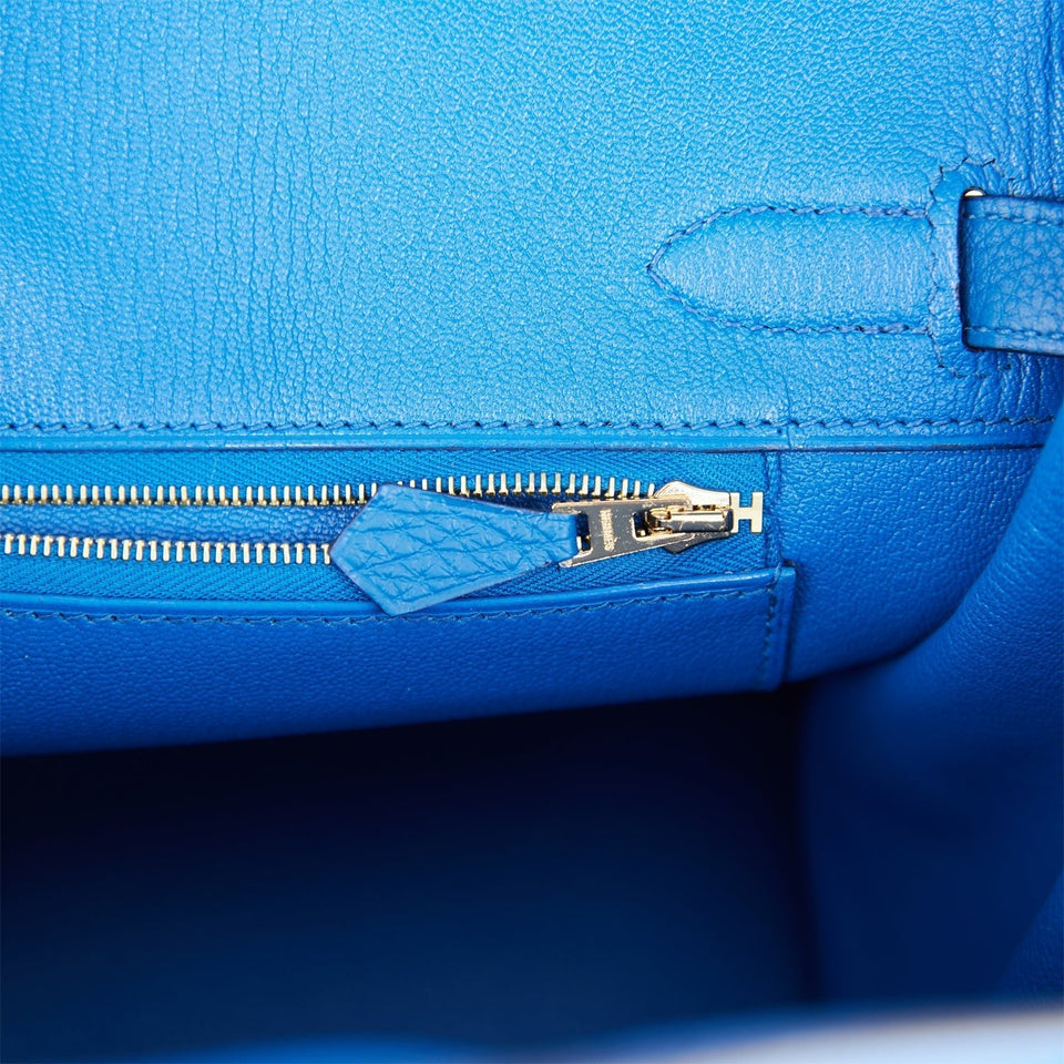 Hermes Birkin 30 Bleu France Togo Gold Hardware
