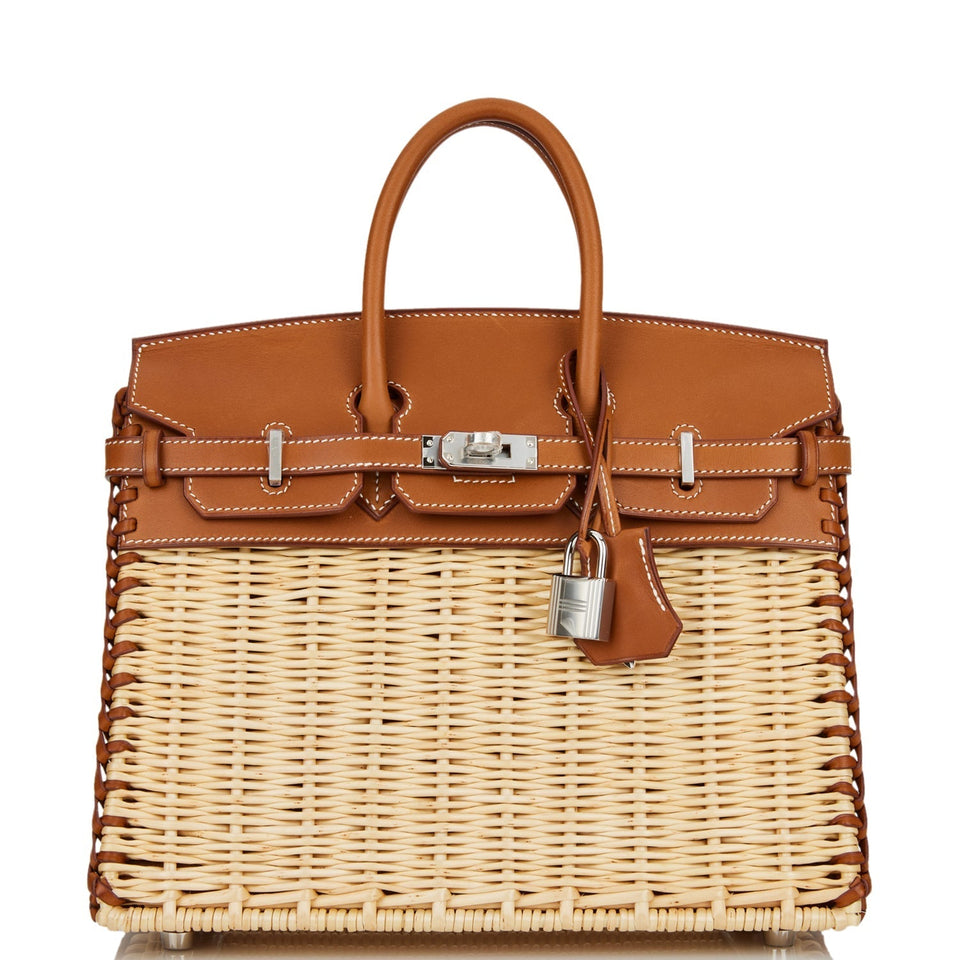 Hermes Picnic Sellier Birkin 25 Barenia Palladium Hardware