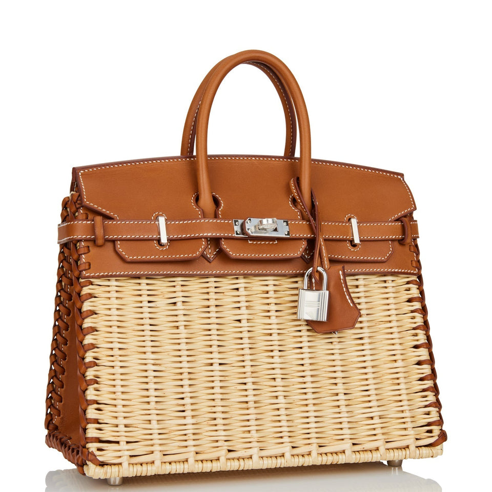 Hermes Picnic Sellier Birkin 25 Barenia Palladium Hardware