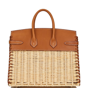 Hermes Picnic Sellier Birkin 25 Barenia Palladium Hardware