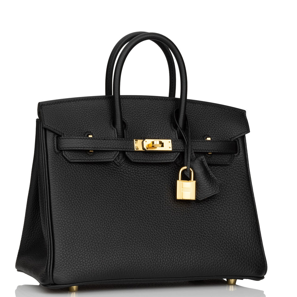 Hermes Birkin 25 Black Togo Gold Hardware