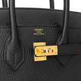 Hermes Birkin 25 Black Togo Gold Hardware
