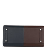 Hermes Casaque Birkin Sellier 30 Rouge Sellier and Bleu Indigo Epsom Palladium Hardware