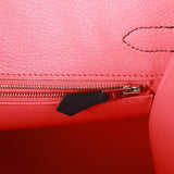 Hermes Casaque Birkin Sellier 30 Rouge Sellier and Bleu Indigo Epsom Palladium Hardware