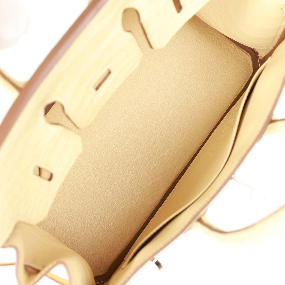 Hermes Birkin 25 Vanille Matte Alligator Palladium Hardware