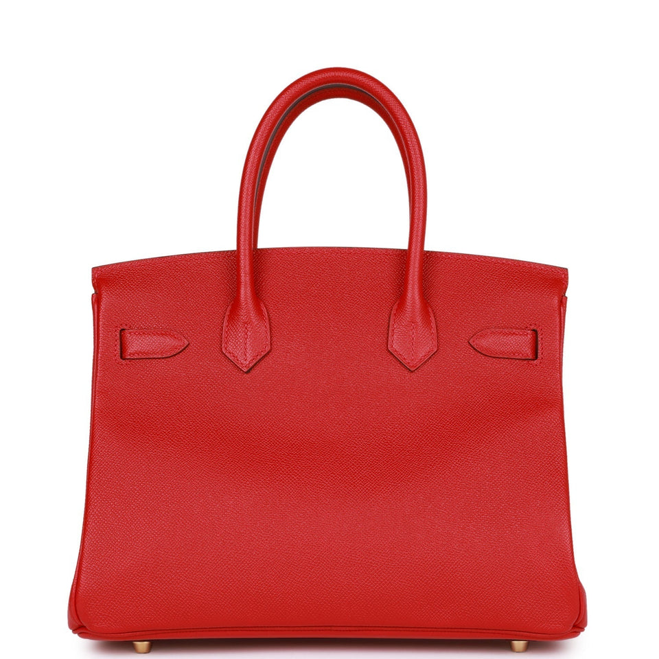 Hermes Birkin 30 Rouge Casaque Epsom Gold Hardware