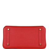 Hermes Birkin 30 Rouge Casaque Epsom Gold Hardware
