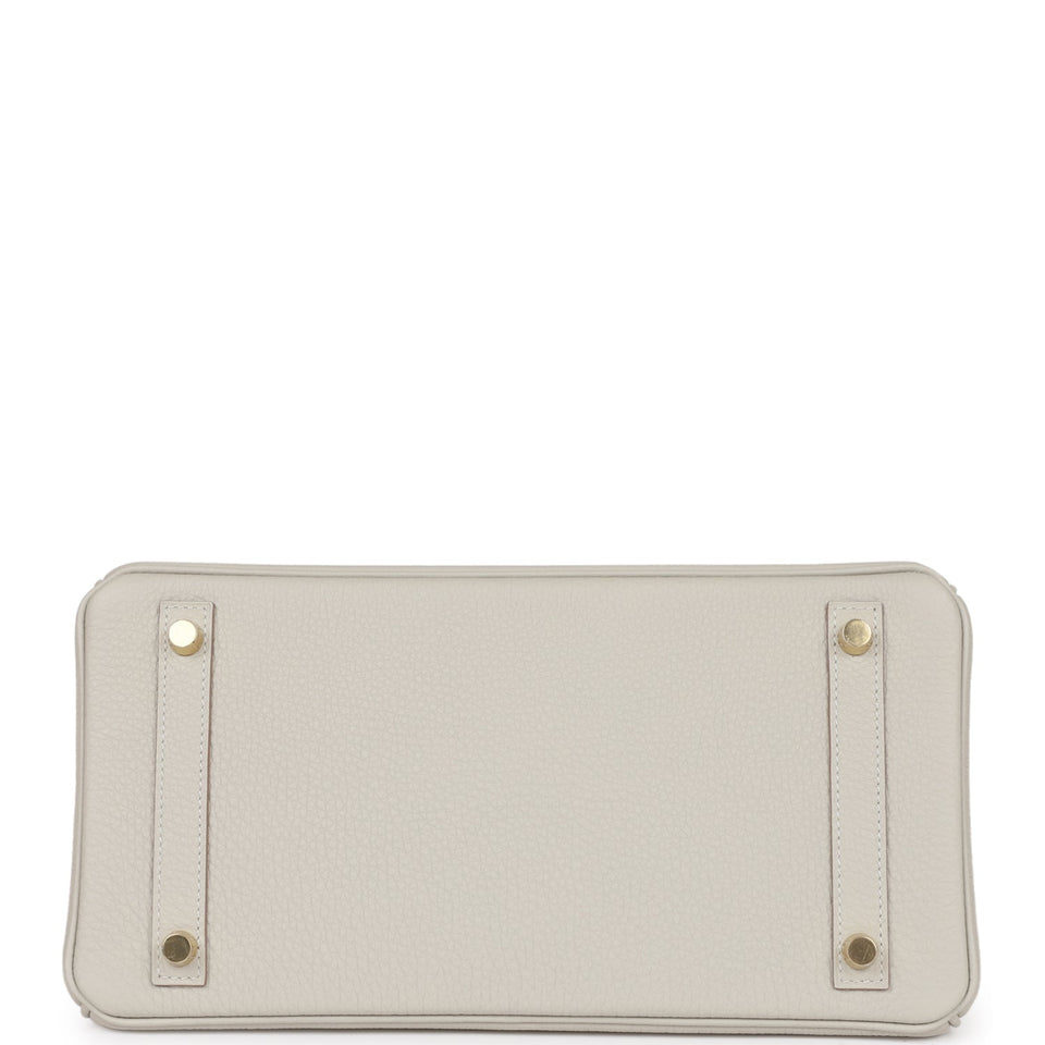 Hermes Birkin 30 Gris Perle Matte Alligator and Togo Touch Gold Hardware