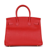 Hermes Birkin 30 Rouge Casaque Epsom Gold Hardware