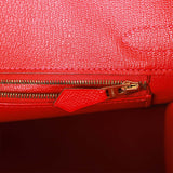 Hermes Birkin 30 Rouge Casaque Epsom Gold Hardware