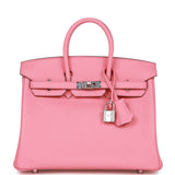 Hermes Birkin 25 Rose D'Ete Swift Palladium Hardware