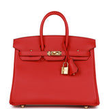 Hermes Birkin 25 Rouge De Coeur Swift Gold Hardware