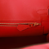 Hermes Birkin 25 Rouge De Coeur Swift Gold Hardware