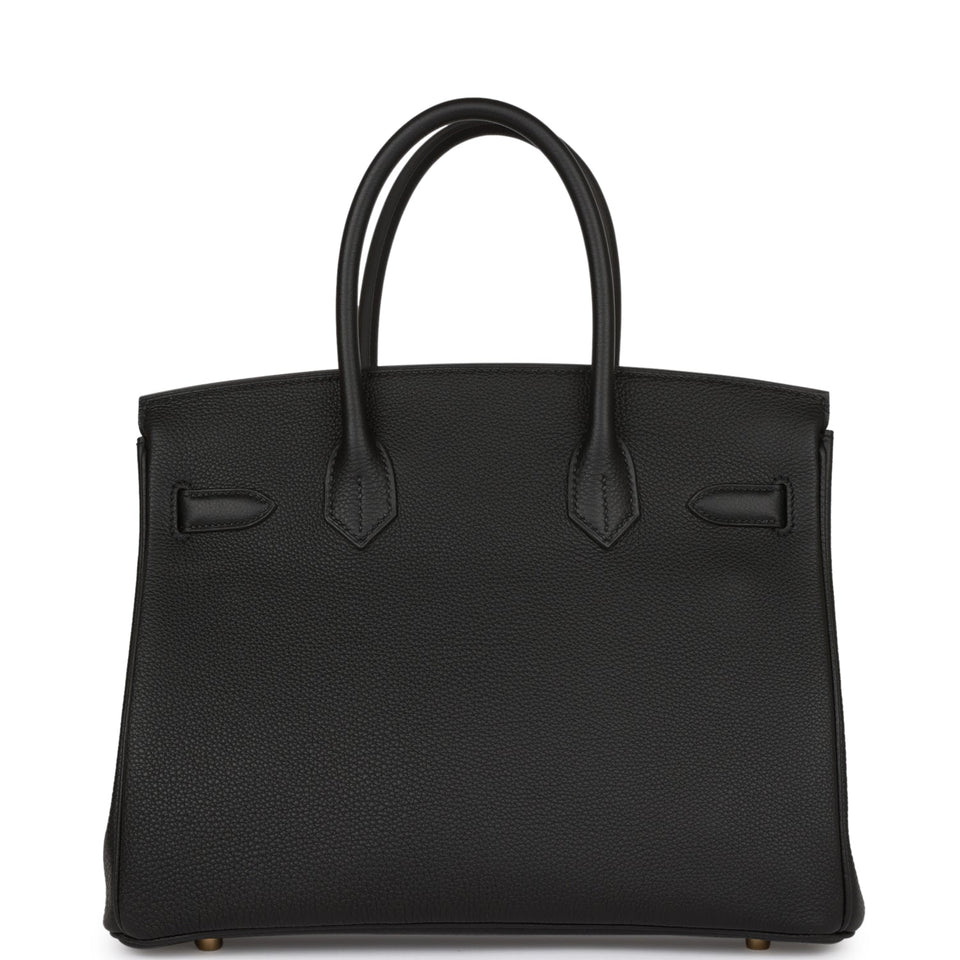 Hermes Birkin 30 Black Togo Gold Hardware