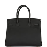 Hermes Birkin 30 Black Togo Gold Hardware