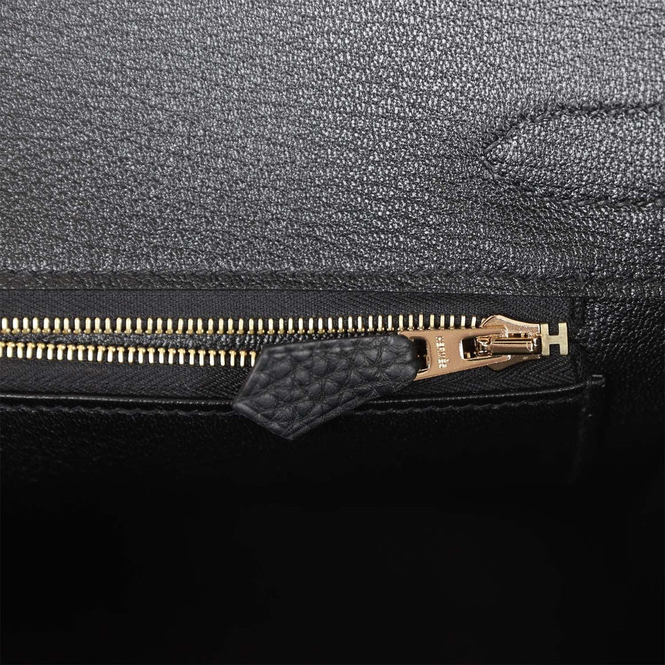 Hermes Birkin 30 Black Togo Gold Hardware