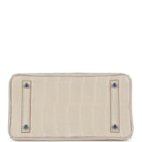 Hermes Birkin 25 Beton Matte Alligator Palladium Hardware