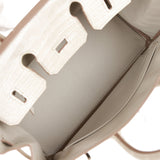 Hermes Birkin 25 Beton Matte Alligator Palladium Hardware