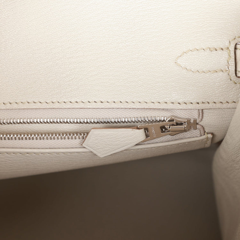 Hermes Birkin 25 Beton Matte Alligator Palladium Hardware