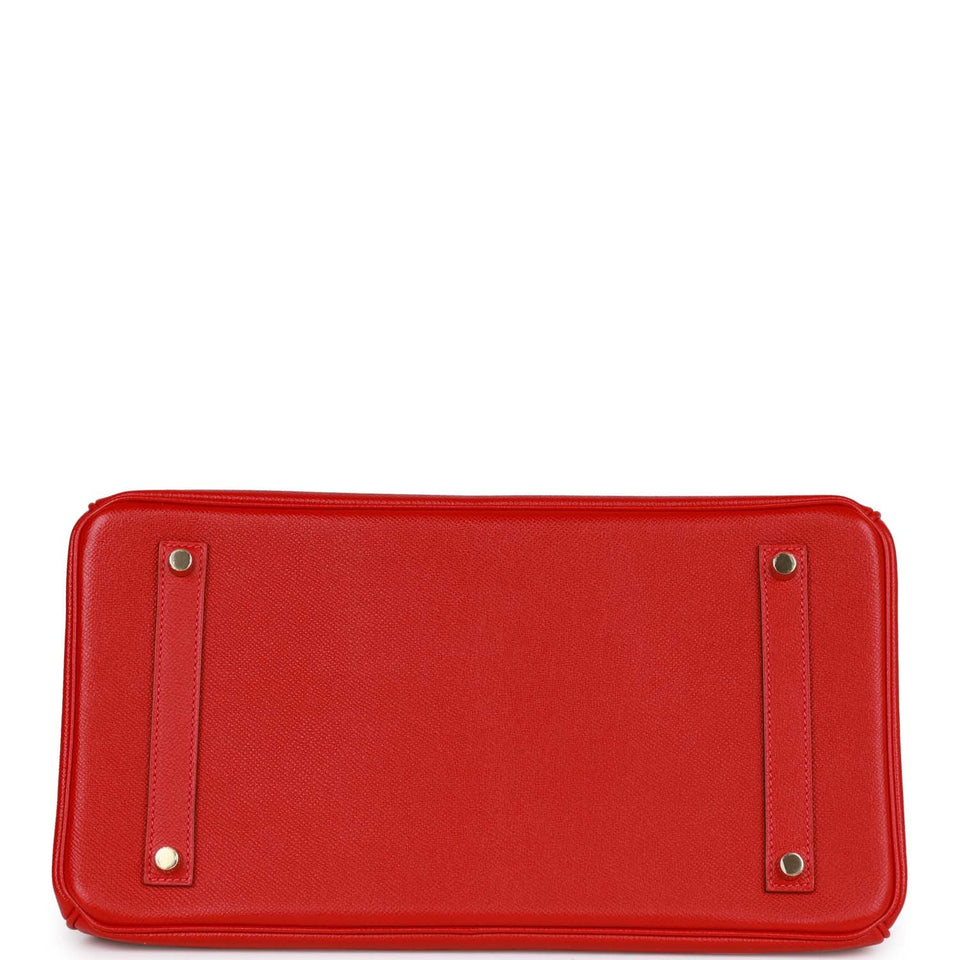 Hermes Birkin 35 Rouge Casaque Epsom Gold Hardware