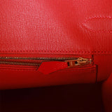 Hermes Birkin 35 Rouge Casaque Epsom Gold Hardware
