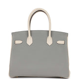 Hermes Special Order (HSS) Birkin 30 Gris Mouette and Craie Togo Brushed Gold Hardware