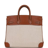Hermes HAC Birkin 32 Toile and Barenia Palladium Hardware