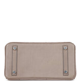 Hermes Birkin 25 Gris Tourterelle Ostrich Palladium Hardware